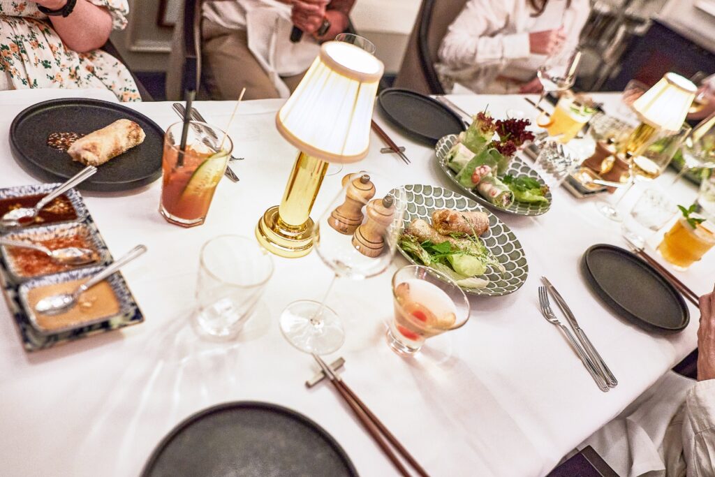 Dining onboard a cruise ship